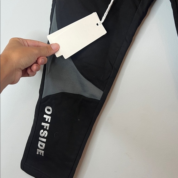 NWT Offside Kid's Black Grey Outdoor Jogger Pants with Silver‎ Reflectors Boys 8 - Picture 2 of 5